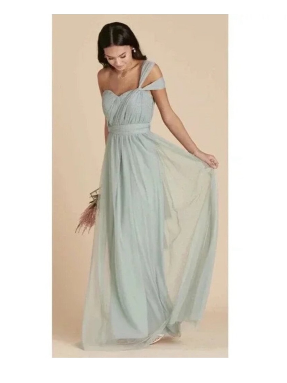 Birdy Grey Chiffon Gown in Sage green